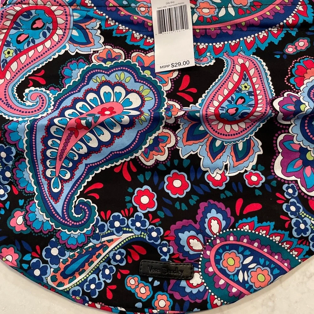 Vera Bradley Ditty Bag Plastic Lined Haymarket Paisley style #15862-R88 - Picture 3 of 4